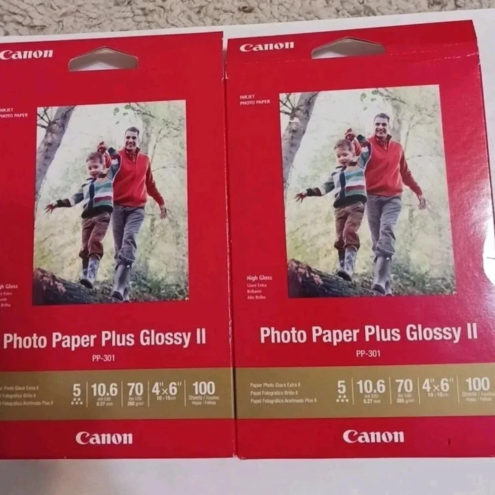 Canon - Photo Paper Plus Glossy II 4x6 - 2 x 100 Sheets/box = 200ct. - unopened